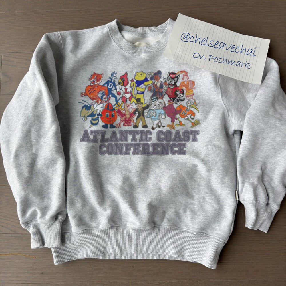 ACC Mascots Crewneck Sweatshirt - Atlantic Coast Conference Sweater, NCAA Tee